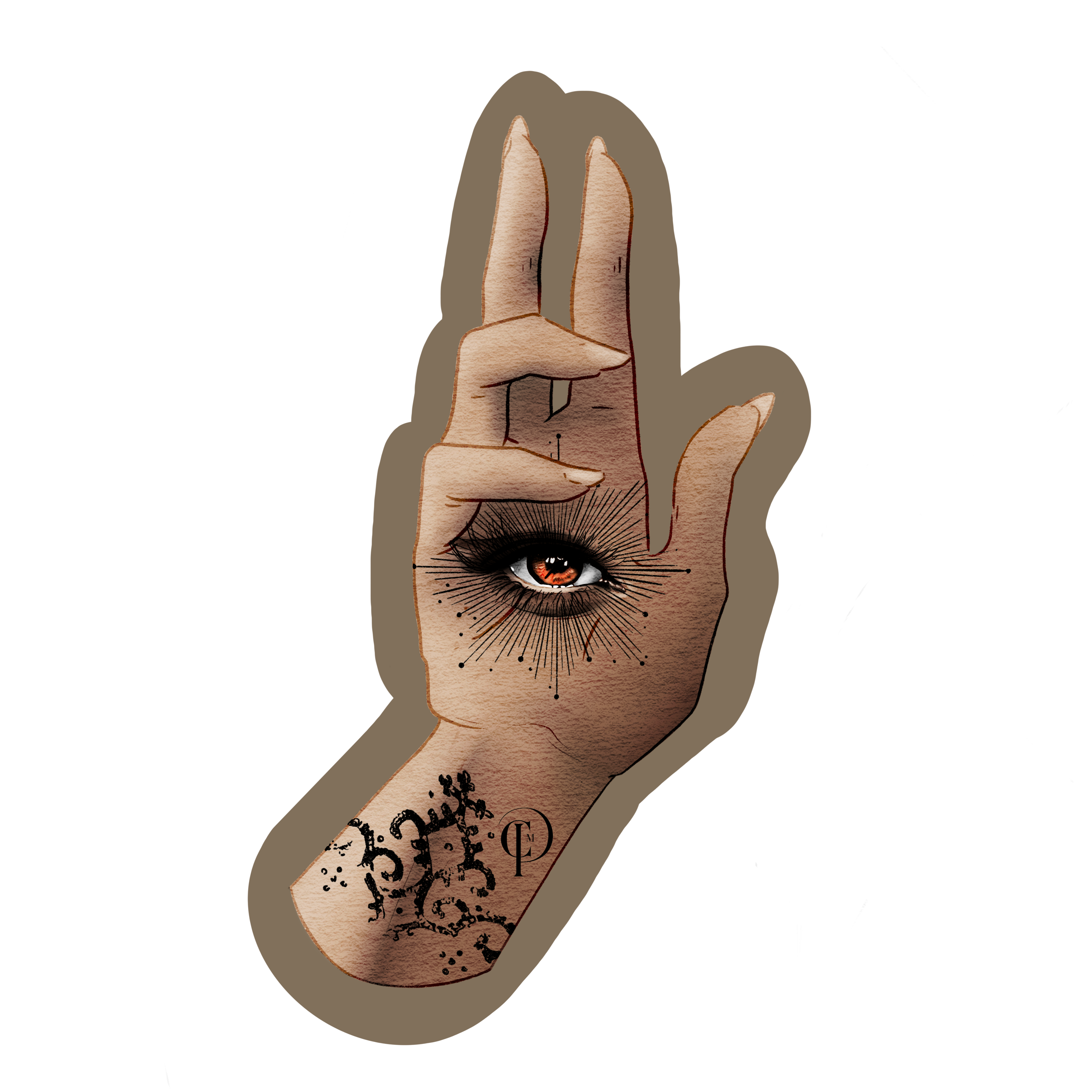 Untitled_Artwork 2 Third Eye - Hand Sticker
